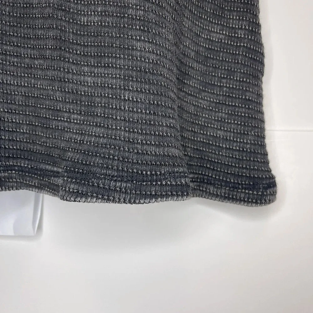 Able Dress M Gray Aztec Waffleknit Long Sleeve Stretch - Picture 5 of 10